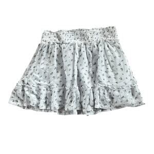 Twik Simons Floral Smocked Waist Ruffle Skirt | S